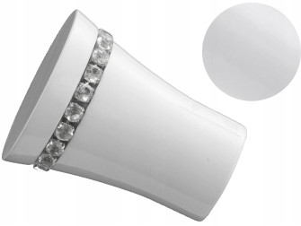 19 mm PRIMO zakończenie do karnisza BIAŁY