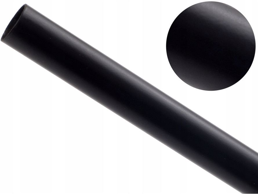 Drążek metalowy do karnisza 25 mm czarny mat