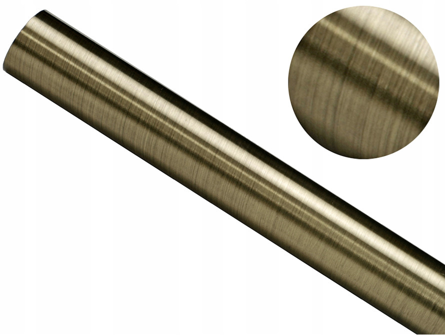 Drążek metalowy do karnisza 19 mm antyk mosiądz